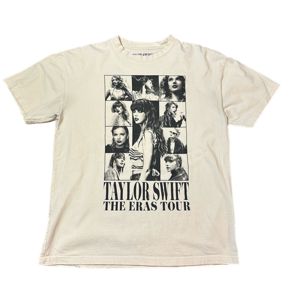Taylor Swift The Eras Tour Beige Cream  Tee Size S